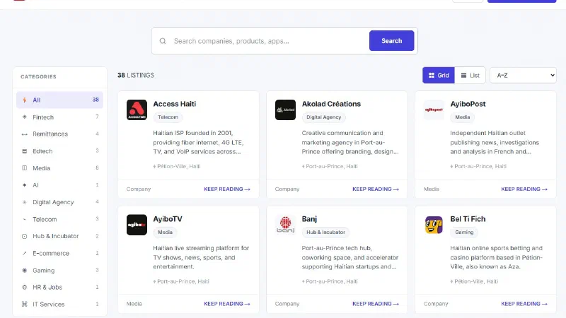 haititechlist: a directory of what Haiti is building