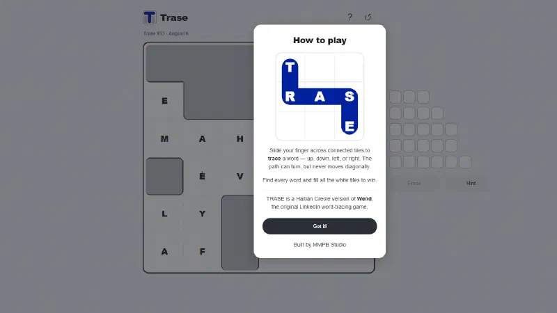 Trase: a new daily Creole word game